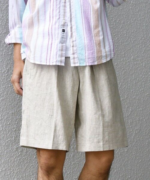 SHIPS / シップス ショート・ハーフ・半端丈パンツ | SHIPS any:〈洗濯機可能〉NOVELTEX リネン イージー ショーツ(セットアップ対応)◇ | 詳細3
