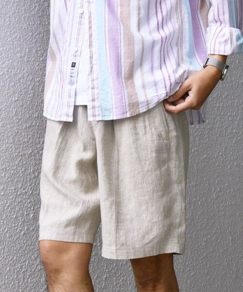 SHIPS / シップス ショート・ハーフ・半端丈パンツ | SHIPS any:〈洗濯機可能〉NOVELTEX リネン イージー ショーツ(セットアップ対応)◇ | 詳細4