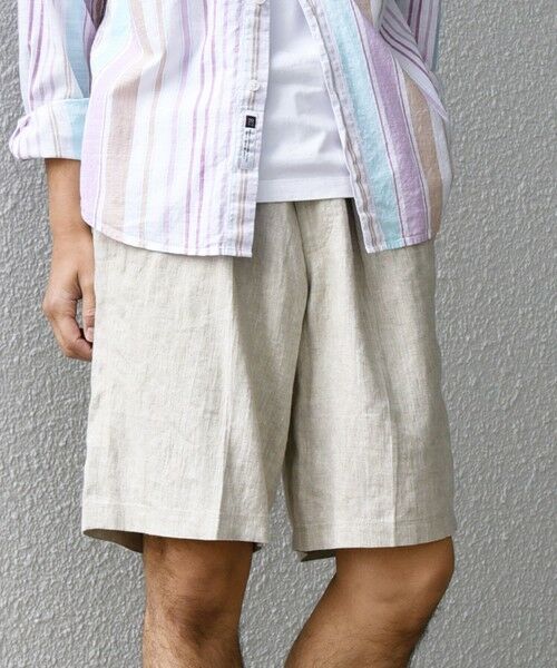 SHIPS / シップス ショート・ハーフ・半端丈パンツ | SHIPS any:〈洗濯機可能〉NOVELTEX リネン イージー ショーツ(セットアップ対応)◇ | 詳細5