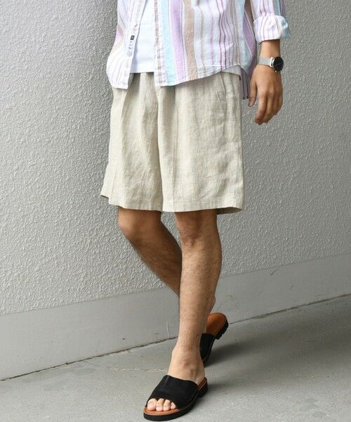SHIPS / シップス ショート・ハーフ・半端丈パンツ | SHIPS any:〈洗濯機可能〉NOVELTEX リネン イージー ショーツ(セットアップ対応)◇ | 詳細6