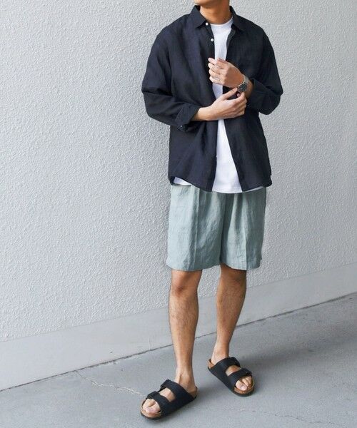 SHIPS / シップス ショート・ハーフ・半端丈パンツ | SHIPS any:〈洗濯機可能〉NOVELTEX リネン イージー ショーツ(セットアップ対応)◇ | 詳細18