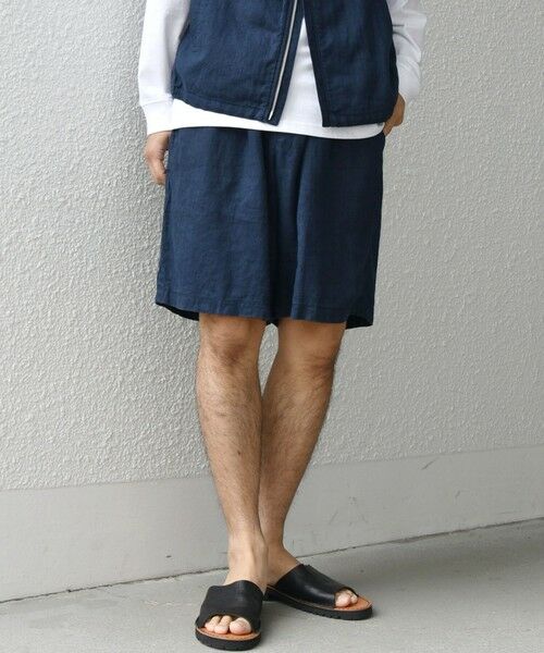 SHIPS / シップス ショート・ハーフ・半端丈パンツ | SHIPS any:〈洗濯機可能〉NOVELTEX リネン イージー ショーツ(セットアップ対応)◇ | 詳細30