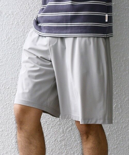 SHIPS / シップス ショート・ハーフ・半端丈パンツ | 【WEB限定】SHIPS any:〈接触冷感〉ストレッチ ナイロン イージー ショーツ(セットアップ対応)◇(トップグレー)