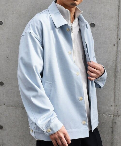 SHIPS / シップス ブルゾン | SHIPS any: 〈手洗い可能〉 ショート ブルゾン 24FW◇(ライトブルー)