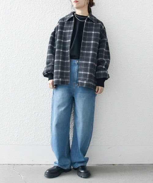 SHIPS / シップス ブルゾン | SHIPS any: リバー メルトン オーバーサイズ ジップ ブルゾン◇ | 詳細1