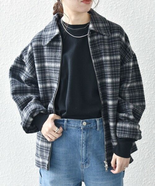 SHIPS / シップス ブルゾン | SHIPS any: リバー メルトン オーバーサイズ ジップ ブルゾン◇ | 詳細2