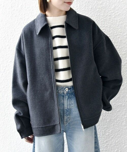 SHIPS / シップス ブルゾン | SHIPS any: リバー メルトン オーバーサイズ ジップ ブルゾン◇ | 詳細12