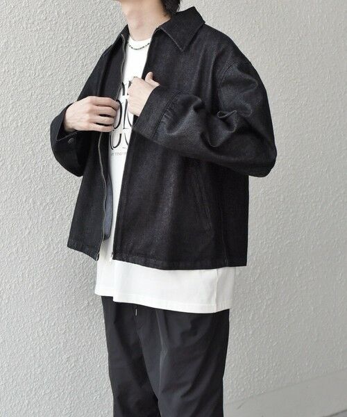 SHIPS / シップス ブルゾン | SHIPS any: ウォッシュド デニム ワイドスリーブ ジップ ブルゾン (セットアップ対応)◇ | 詳細4