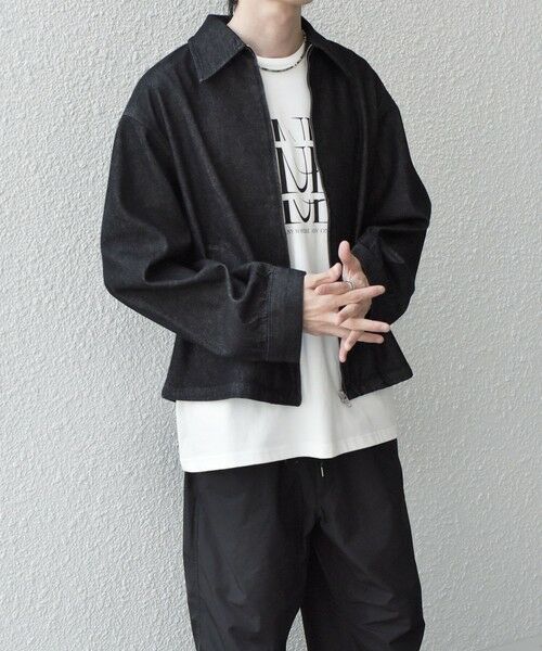 SHIPS / シップス ブルゾン | SHIPS any: ウォッシュド デニム ワイドスリーブ ジップ ブルゾン (セットアップ対応)◇ | 詳細5