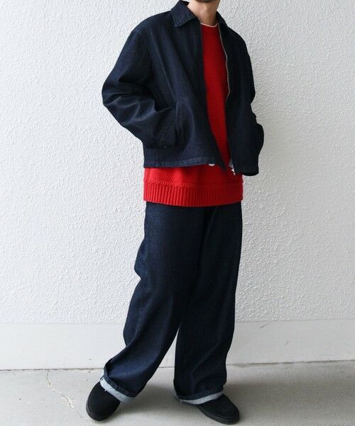 SHIPS / シップス ブルゾン | SHIPS any: ウォッシュド デニム ワイドスリーブ ジップ ブルゾン (セットアップ対応)◇ | 詳細10