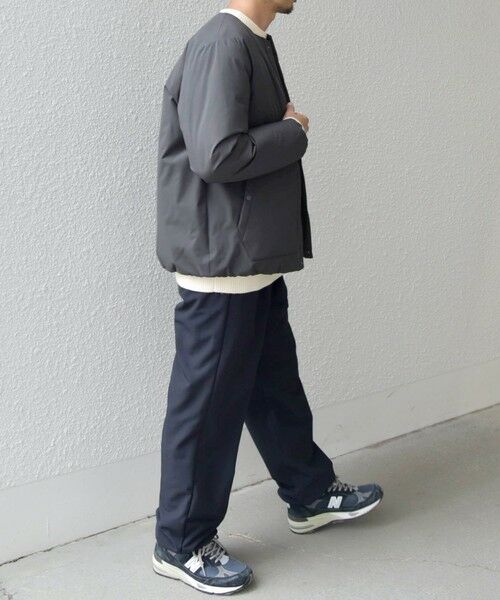 SHIPS / シップス ブルゾン | SHIPS any: 〈撥水・防風等〉多機能 リップストップ 中綿 ノーカラー ブルゾン◇ | 詳細2
