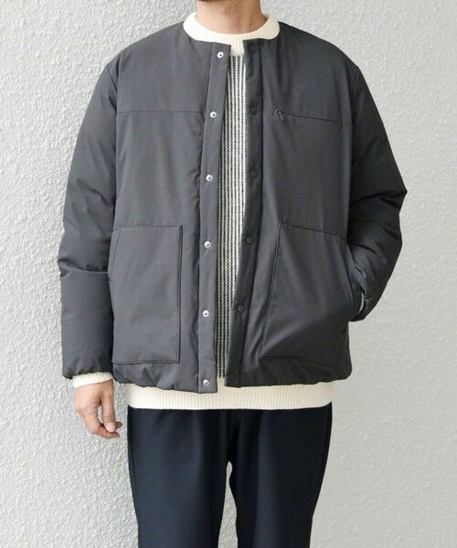 SHIPS / シップス ブルゾン | SHIPS any: 〈撥水・防風等〉多機能 リップストップ 中綿 ノーカラー ブルゾン◇ | 詳細3