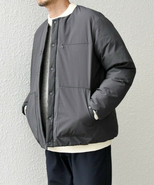 SHIPS / シップス ブルゾン | SHIPS any: 〈撥水・防風等〉多機能 リップストップ 中綿 ノーカラー ブルゾン◇ | 詳細4