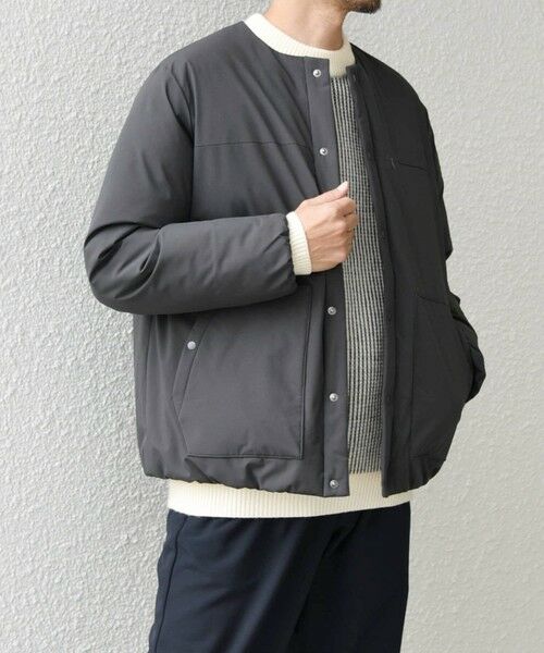 SHIPS / シップス ブルゾン | SHIPS any: 〈撥水・防風等〉多機能 リップストップ 中綿 ノーカラー ブルゾン◇ | 詳細5