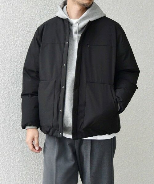 SHIPS / シップス ブルゾン | SHIPS any: 〈撥水・防風等〉多機能 リップストップ 中綿 ノーカラー ブルゾン◇ | 詳細20