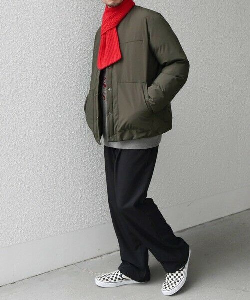 SHIPS / シップス ブルゾン | SHIPS any: 〈撥水・防風等〉多機能 リップストップ 中綿 ノーカラー ブルゾン◇ | 詳細25