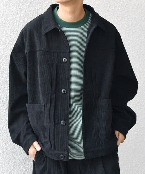 SHIPS / シップス ブルゾン | SHIPS any:〈洗濯機可能〉SOLOTEX(R) コーデュロイ トラック ブルゾン(セットアップ対応)◇(ブラック)