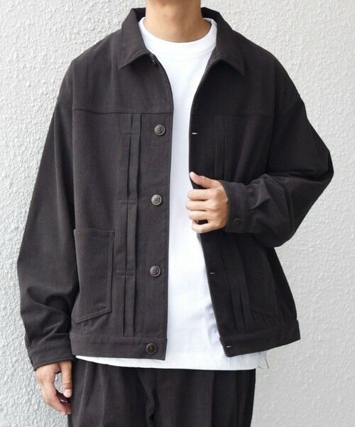 SHIPS / シップス ブルゾン | SHIPS any:〈洗濯機可能〉SOLOTEX(R) コーデュロイ トラック ブルゾン(セットアップ対応)◇(ブラウン)