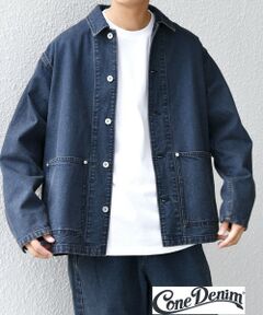 SHIPS / シップス Gジャン・デニムジャケット | SHIPS any: Cone Denim キャンバス デニム カバーオール (セットアップ対応)◇