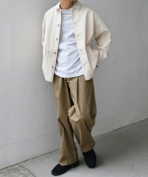 SHIPS / シップス Gジャン・デニムジャケット | SHIPS any: Cone Denim キャンバス デニム カバーオール (セットアップ対応)◇ | 詳細1