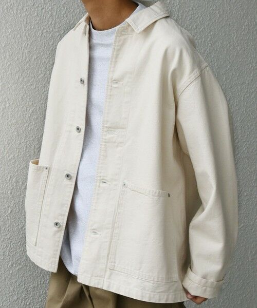 SHIPS / シップス Gジャン・デニムジャケット | SHIPS any: Cone Denim キャンバス デニム カバーオール (セットアップ対応)◇ | 詳細4