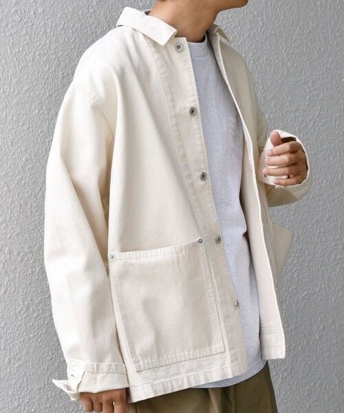 SHIPS / シップス Gジャン・デニムジャケット | SHIPS any: Cone Denim キャンバス デニム カバーオール (セットアップ対応)◇ | 詳細5