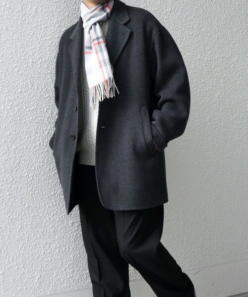 SHIPS / シップス その他アウター | SHIPS any: リバー メルトン オーバーサイズ ジャケット コート (チェスターコート)◇ | 詳細4