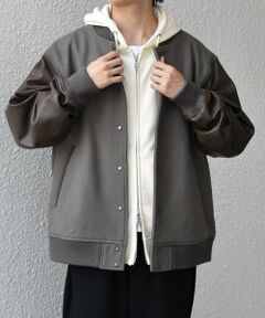 SHIPS / シップス その他アウター | SHIPS any: PURE WOOL MELTON スタジアム ブルゾン (スタジャン)◇