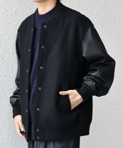 SHIPS / シップス その他アウター | SHIPS any: PURE WOOL MELTON スタジアム ブルゾン (スタジャン)◇