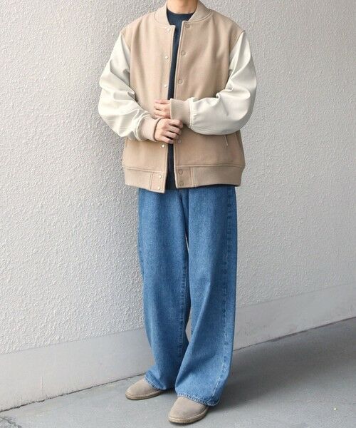 SHIPS / シップス その他アウター | SHIPS any: PURE WOOL MELTON スタジアム ブルゾン (スタジャン)◇ | 詳細24