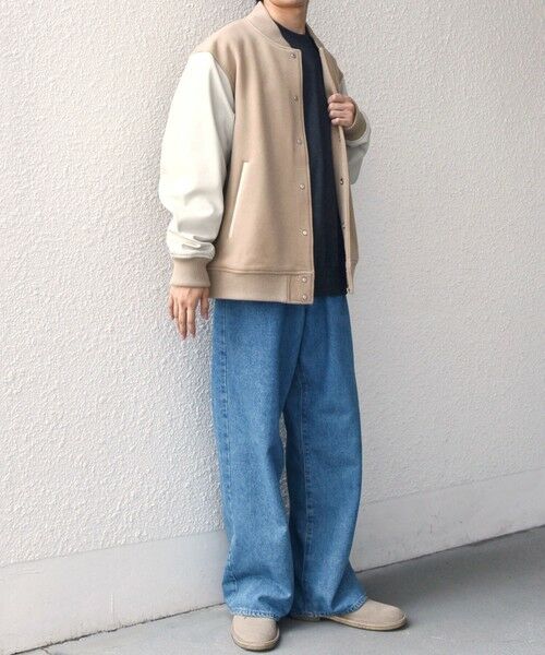 SHIPS / シップス その他アウター | SHIPS any: PURE WOOL MELTON スタジアム ブルゾン (スタジャン)◇ | 詳細25