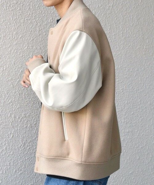 SHIPS / シップス その他アウター | SHIPS any: PURE WOOL MELTON スタジアム ブルゾン (スタジャン)◇ | 詳細27