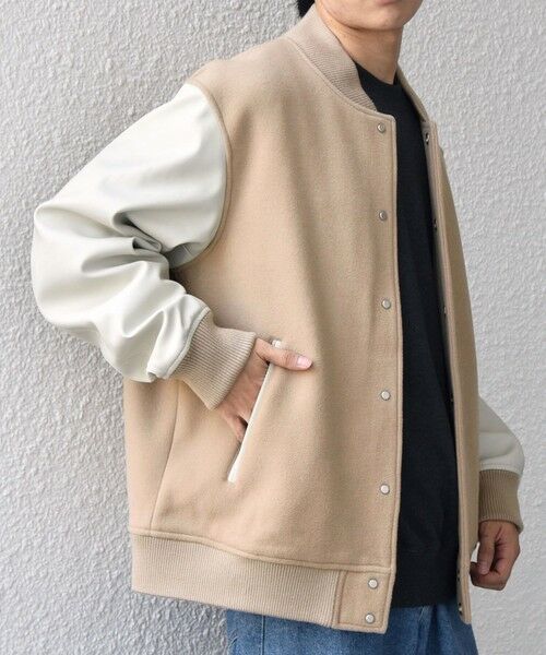 SHIPS / シップス その他アウター | SHIPS any: PURE WOOL MELTON スタジアム ブルゾン (スタジャン)◇ | 詳細28