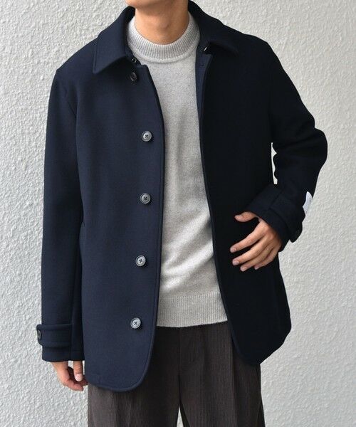 SHIPS / シップス ピーコート | PURE WOOL MELTON シングル Pコート 26AW◆(ネイビー系)