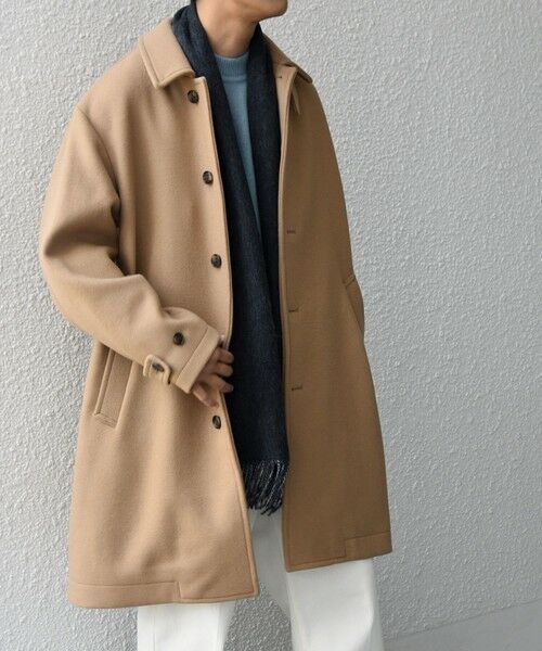 SHIPS / シップス ステンカラーコート | SHIPS any: PURE WOOL MELTON ステンカラー コート 25AW◇(ベージュ)