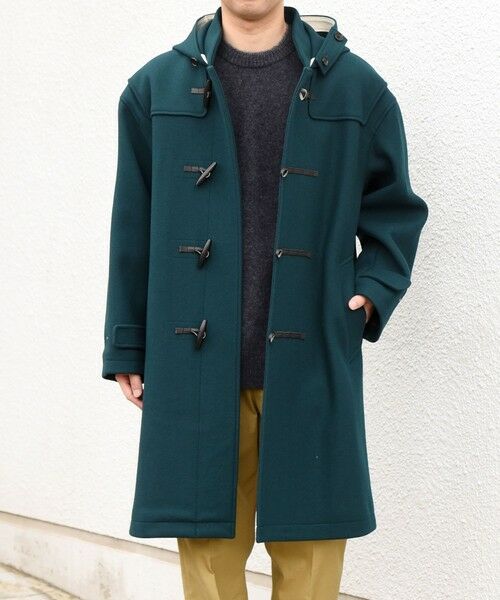 SHIPS / シップス ダッフルコート | PURE WOOL MELTON ダッフル コート 26AW◆（グリーン）