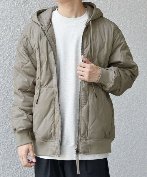 SHIPS / シップス ブルゾン | 【SHIPS any別注】TAION:〈手洗い可能〉ミリタリーキルト ダブルジップ ダウン パーカー◇ | 詳細10