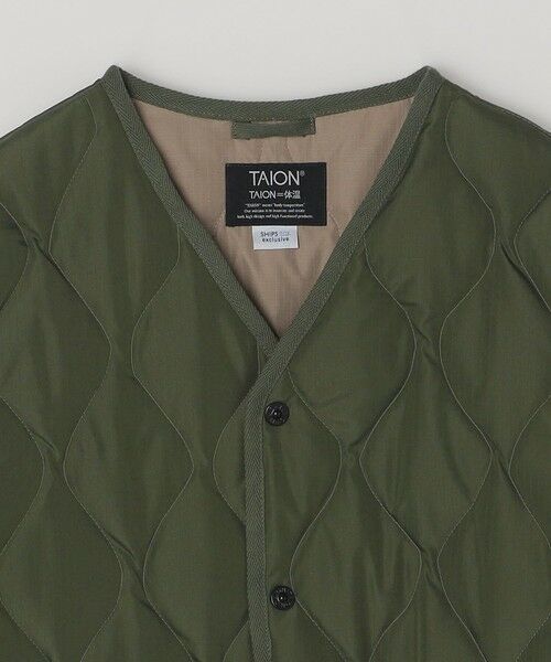 SHIPS / シップス ダウンジャケット・ベスト | 【SHIPS any別注】TAION: 〈手洗い可能〉ダウンキルト スリット ボタン カーディガン◇ | 詳細30