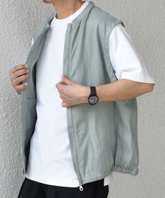 SHIPS / シップス ベスト | SHIPS any:〈洗濯機可能〉NOVELTEX リネン ジップ ベスト(セットアップ対応)◇