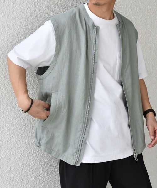 SHIPS / シップス ベスト | SHIPS any:〈洗濯機可能〉NOVELTEX リネン ジップ ベスト(セットアップ対応)◇ | 詳細11