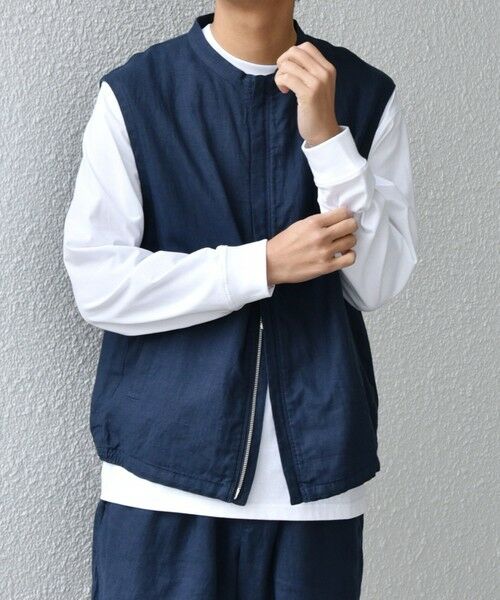 SHIPS / シップス ベスト | SHIPS any:〈洗濯機可能〉NOVELTEX リネン ジップ ベスト(セットアップ対応)◇ | 詳細17