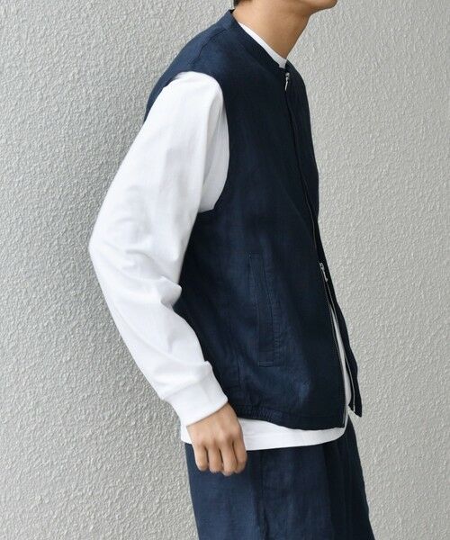 SHIPS / シップス ベスト | SHIPS any:〈洗濯機可能〉NOVELTEX リネン ジップ ベスト(セットアップ対応)◇ | 詳細19