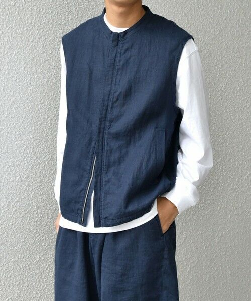 SHIPS / シップス ベスト | SHIPS any:〈洗濯機可能〉NOVELTEX リネン ジップ ベスト(セットアップ対応)◇ | 詳細20