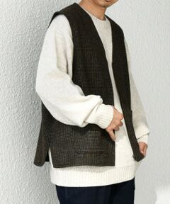 SHIPS / シップス ベスト | SHIPS any: 〈手洗い可能〉リラックス ツイード ジップ ベスト◇