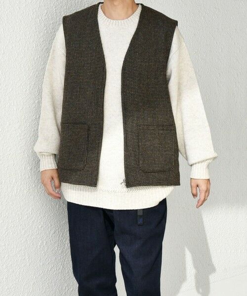 SHIPS / シップス ベスト | SHIPS any: 〈手洗い可能〉リラックス ツイード ジップ ベスト◇ | 詳細10
