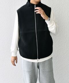 SHIPS / シップス ベスト | SHIPS any: 〈洗濯機可能〉 コンビ ボア フリース スタンド ジップ ベスト◇