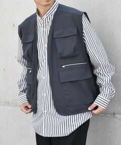 SHIPS / シップス ベスト | SHIPS any: 〈洗濯機可能〉ストレッチ ナイロン マルチポケット ベスト (セットアップ対応)◇