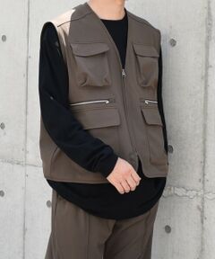 SHIPS / シップス ベスト | SHIPS any: 〈洗濯機可能〉ストレッチ ナイロン マルチポケット ベスト (セットアップ対応)◇