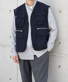 SHIPS / シップス ベスト | SHIPS any: 〈洗濯機可能〉ストレッチ ナイロン マルチポケット ベスト (セットアップ対応)◇