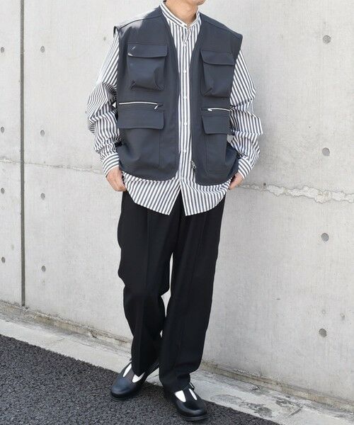 SHIPS / シップス ベスト | SHIPS any: 〈洗濯機可能〉ストレッチ ナイロン マルチポケット ベスト (セットアップ対応)◇ | 詳細1